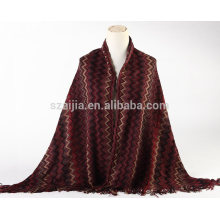 Moda acrílico Jacquard invierno pashmina invierno bufandas chal